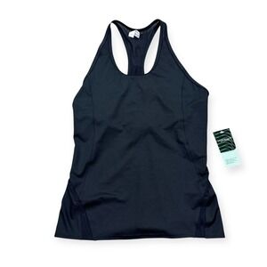 NEW InPhorm Tank Top Women's Medium Black Mesh Lined Racerback Activewear Tennis
